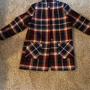 Abercrombie & Fitch plaid dress coat.